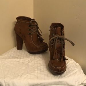 MIA brown leather booties